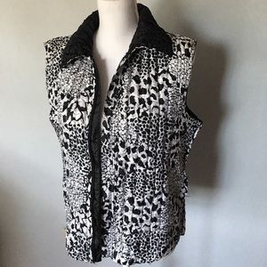 Puffy Animal Print Vest